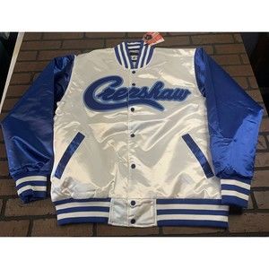KOBE‎ CRENSHAW Headgear Classics Streetwear White/Blue Jacket ~Never Worn~ 2XL